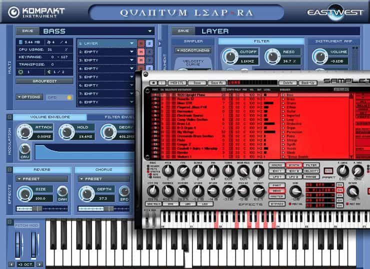The virtual instruments and softwares that LUCHEN Watson used in 2005.